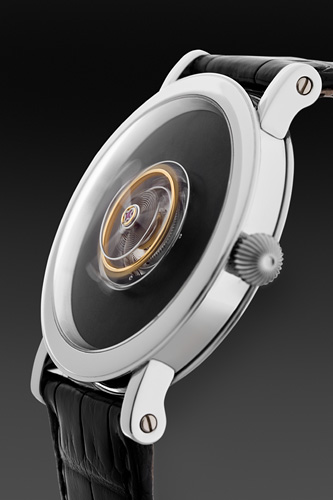 Close-up of Beat Haldimann's H8 central tourbillon in full motion