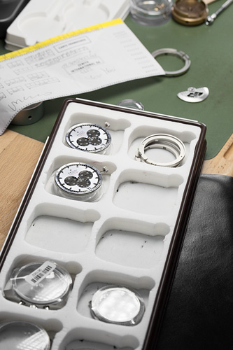 Dials and movements of the Striking 10th Jean-Louis Etienne waiting to be encased