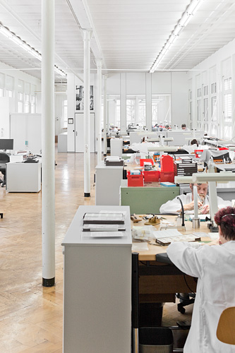 In this picturesque workshop the final assembly of the watches is taking place